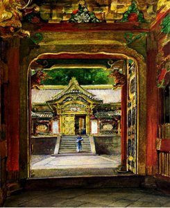 La 3ème porte, temple Iyemitsu, Nikko, Japon, vers 1886 - John La Farge or Lafarge